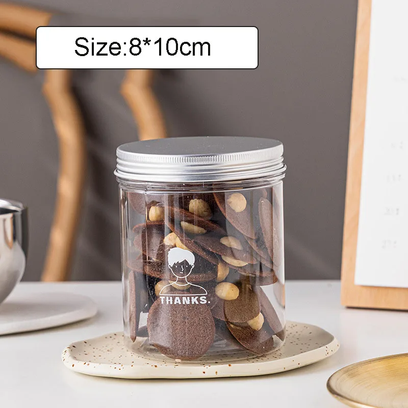 Clear Plastic Storage Jars Spices  Plastic Storage Jars Screw Lids - 6pcs  Clear - Aliexpress