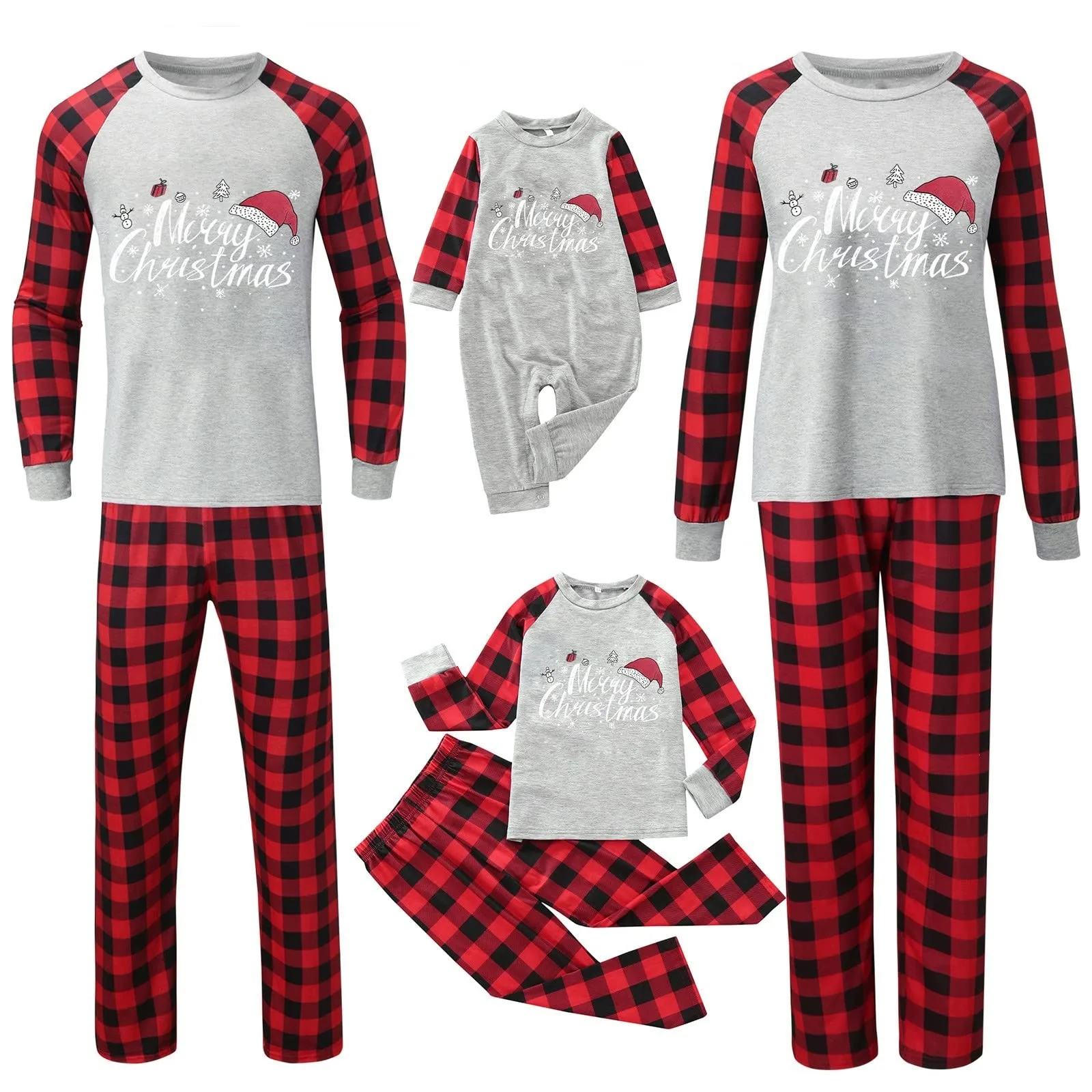 thumbnail image 5 of Conjunto de pijama de 2 piezas con estampado de renos para padres e hijos, ropa de dormir para bebé, pijama de Navidad 2024, 5 of 5