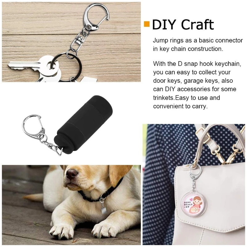 10/20 pezzi chiusure girevoli set moschettoni per cordino con anelli portachiavi ganci per clip portachiavi per collana fai da te braccialetto catena fornure  36