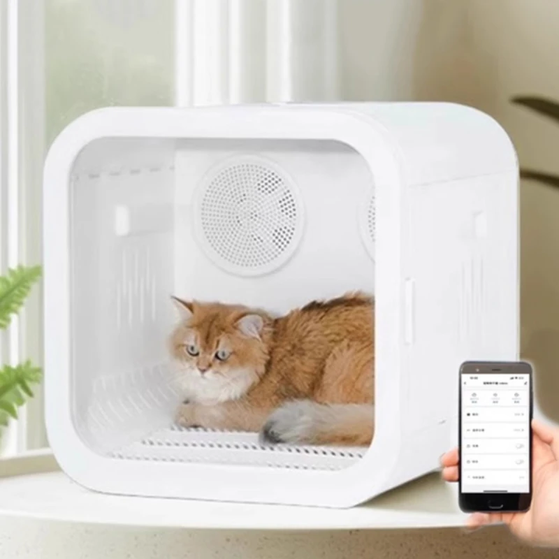 68L Large Capacity Pet Drying Box Cat Fully Automatic Dryer Silent Smart Home Large Hair Blowing Tool APP Controls Cat Supplies