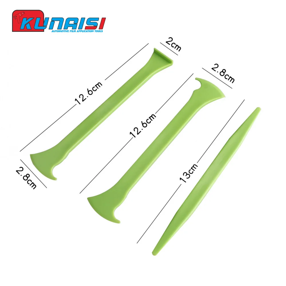 Vinyl Car Wrap Tool 3Pcs Car Styling Stick Squeegee Window Tinting Kit Corner Scraper Curves Slot Tucking Tools Gap Film Cutter car wrapping tools,window tinting squeegee,vinyl squeegee,window tint squeegee,automotive film tools