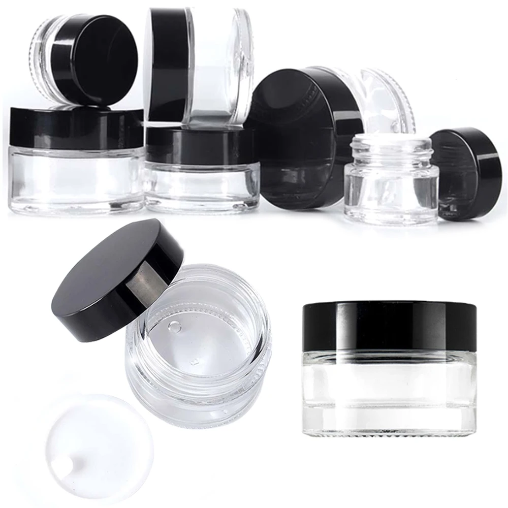 20pcs Glass Container 10/15ml Cosmetic Jars Makeup Jar Face Cream