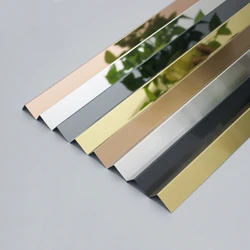 Custom Stainless Steel L-Angle Guards: Chic Convex/Concave Design in Rose Gold, Silver, Black for Versatile Ceiling & Wall Decor