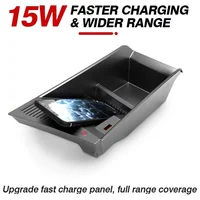 15W Car Wireless Charger QI Phone Charger Fast Charging Case Armrest Box Phone Holder For-BMW X1 F48 X2 F39 2016-2021 2