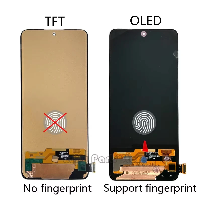 YHX-OU 6.43 Nero con Cornice AMOLED Schermo per Xiaomi Redmi Note 11 2201117TG LCD Display