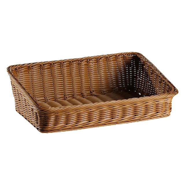 Woven Bread Basket Imitation Rattan Woven Basket Rustic Breakfast Basket Serving