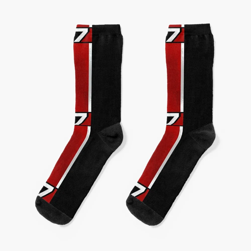 

Mass Effect Vertical N7 Socks funny sock Running heated Lots Boy Socks Women's
