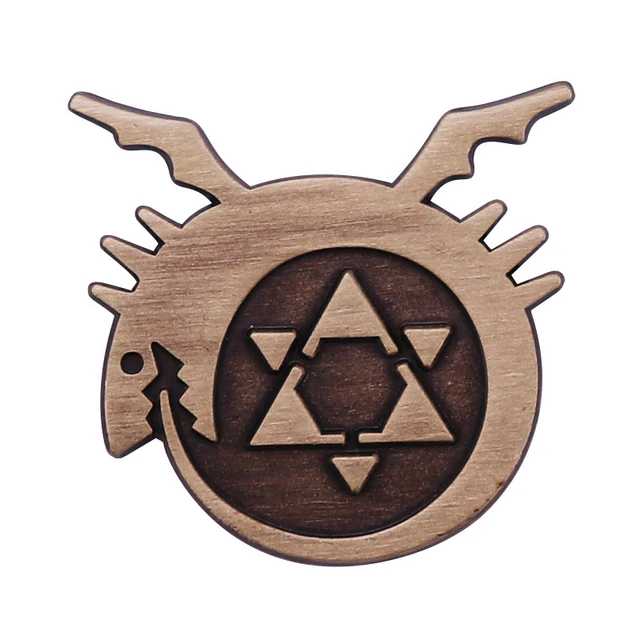 Fullmetal Alchemist Hexagram Loong Pattern Symbol Pins Metal