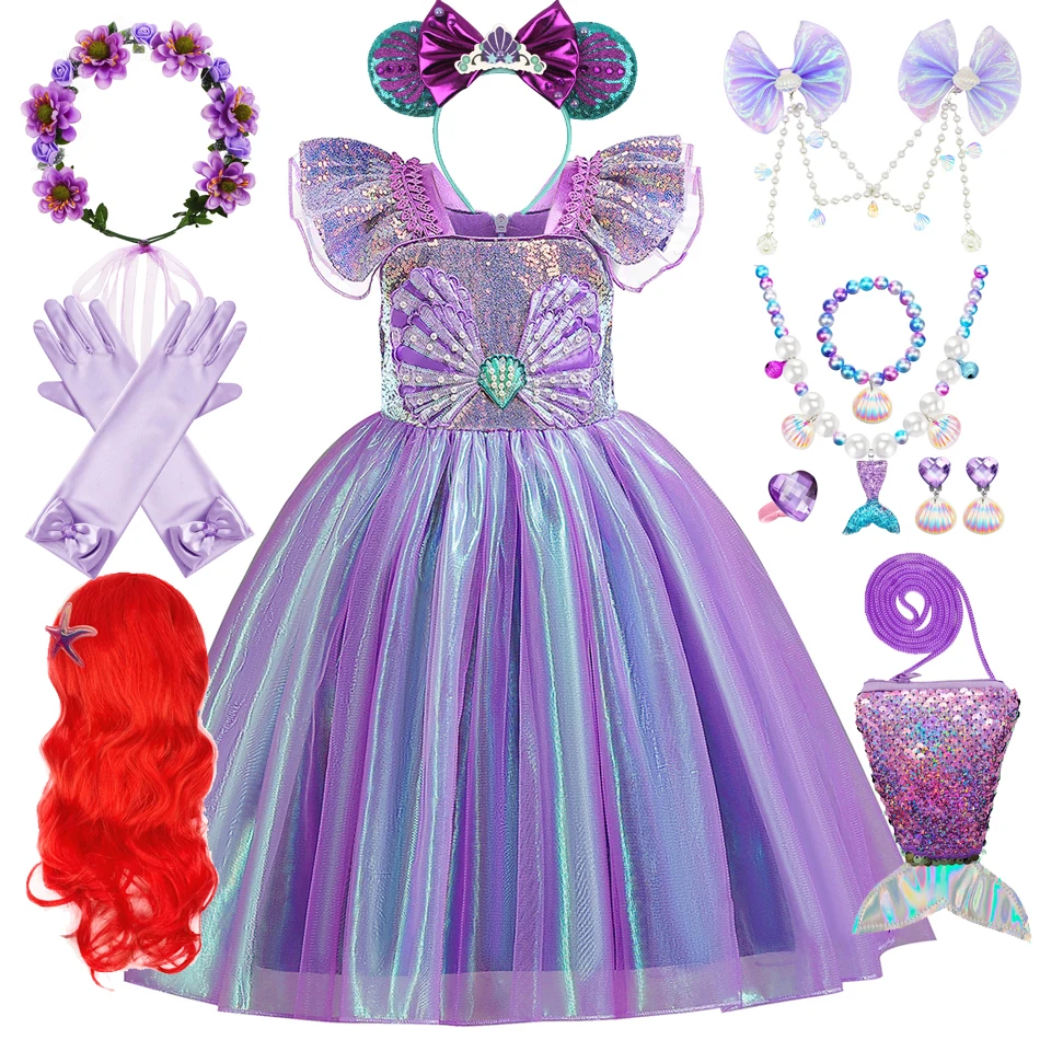Vestito Carnevale Bambina Sirena Sirena Ariel Cosplay Costume Da  Principessa Bambini Cartone Animato Stampato Abo Ragazze Halloween Bambini  Carnevale Festa Di Compleanno Vesti Vestito Carnevale Ariel, image size:950x950