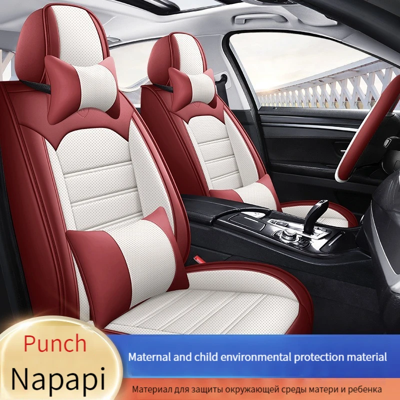 

Full Set Napa Leather Universal Car Seat Cover For Volkswagen POLO Quest Tiguan Jetta Golf Lavida Sagitar Santana CarAccessories