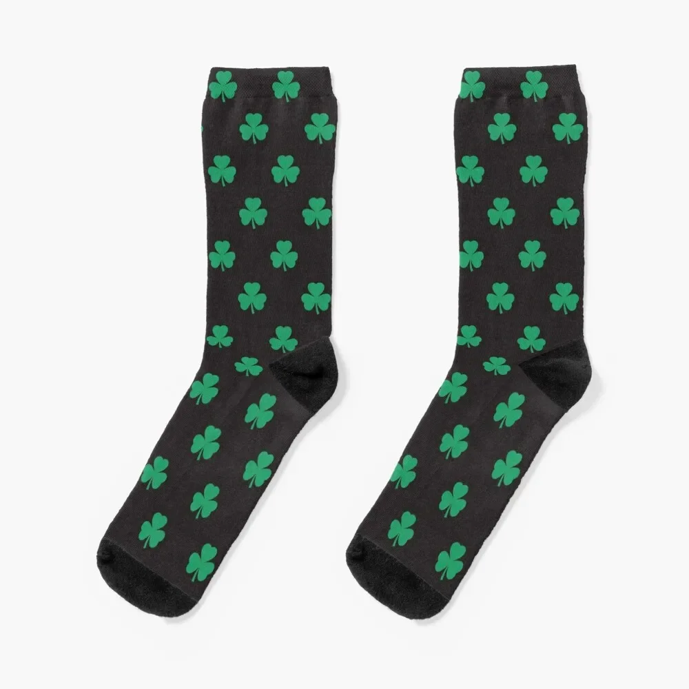 Lucky Irish Black and Green Shamrock Socks new in's sheer Girl'S Socks Men's lucky pig 2 socks golf women s short socks hiphop