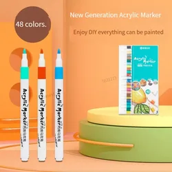 Vibrant Acrylic Marker Set for Creative DIY Crafts and Art Projects (48 colors)