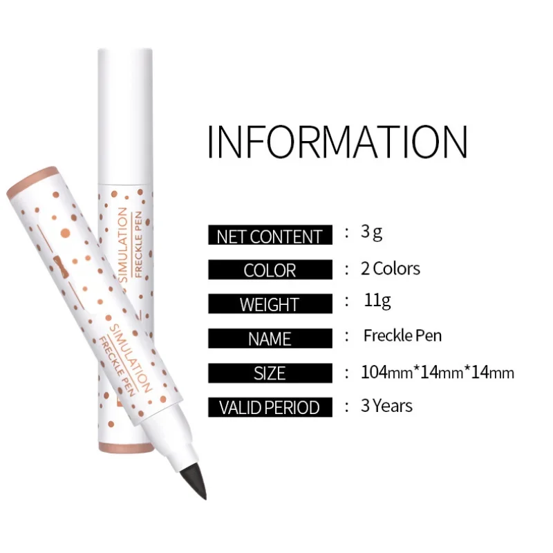 Freckles Pen Waterproof Natural Simulation Fake Spot Makeup Tool Lasting Waterproof Face Dot Spot Pen Eyeliner Durable Cosmetics