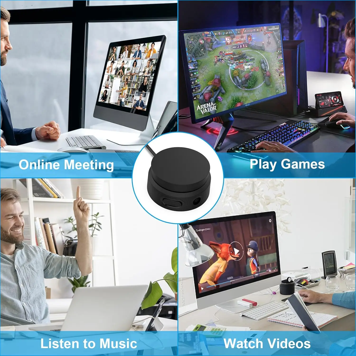 Audio Multimedia Volume Controller, USB Volume Knob Computer Sound Adjuster For Bose 700NC QC45 QC35 II Gaming Sound Card