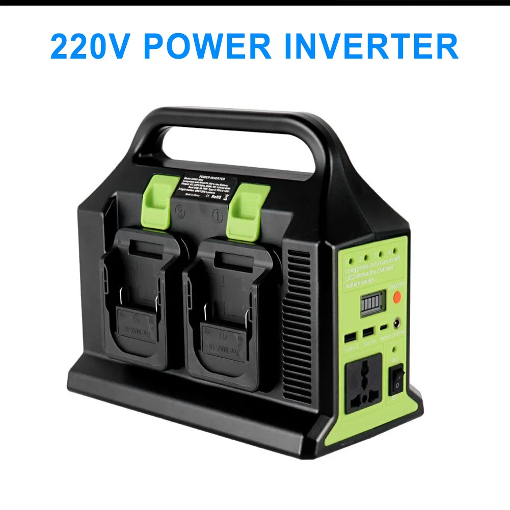 

300W 4 Dual Pure Sine Wave Inverter Battery Inverter 50-60HZ Lithium Battery Inverter For 14.4v-18V Power Converter
