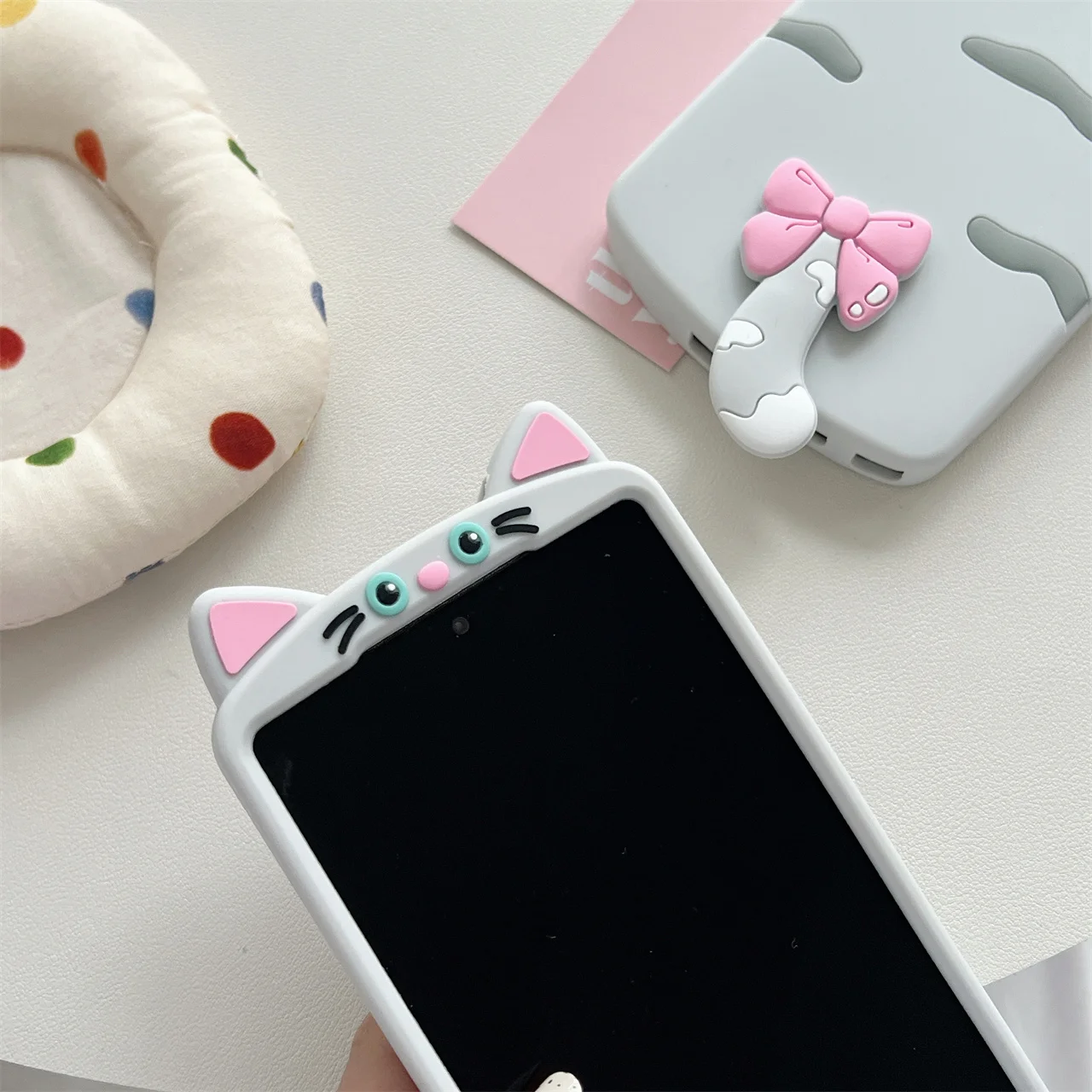 3D Cat Silicone Cartoon Protective Phone Case