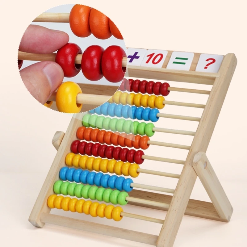 Abacus Math Game for Kids Wooden Counting Toy with 100 Beads for Learning  Numbers and Calculation 896C - AliExpress