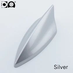 Universal 5D Shark Fin Car Radio Antenna with Enhanced Signal and Sleek Piano Paint Finish (Silver)