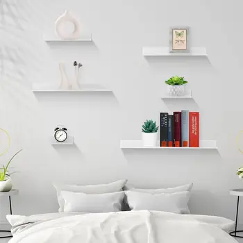 Floating Bathroom Shelves Without Drilling Storage Wall Rack Home Organizer Ledge Hardware Cabinet Kitchen Toilet Accessories 6