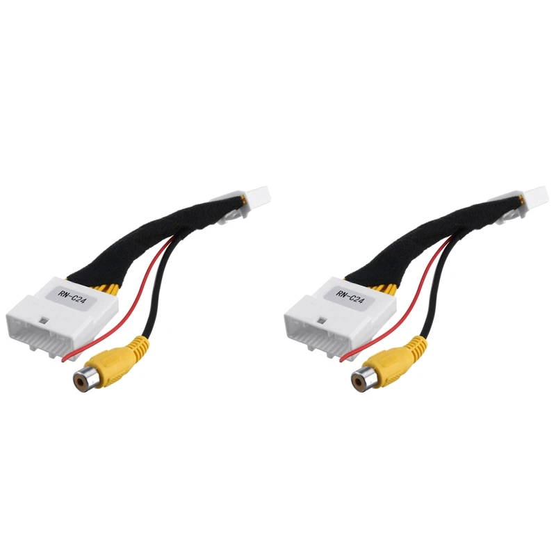 2X Car 24Pin Video Input Switch Reverse Parking Camera Rca Cavo Adattatore Per Renault Stepway Vivaro Dacia Sandero Clio 4