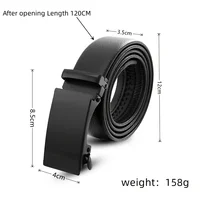 High-quality Men's Automatic Buckle PU Belt New Simple Men's Business Casual Belt Fashionable Men's Birthday Gifts 6