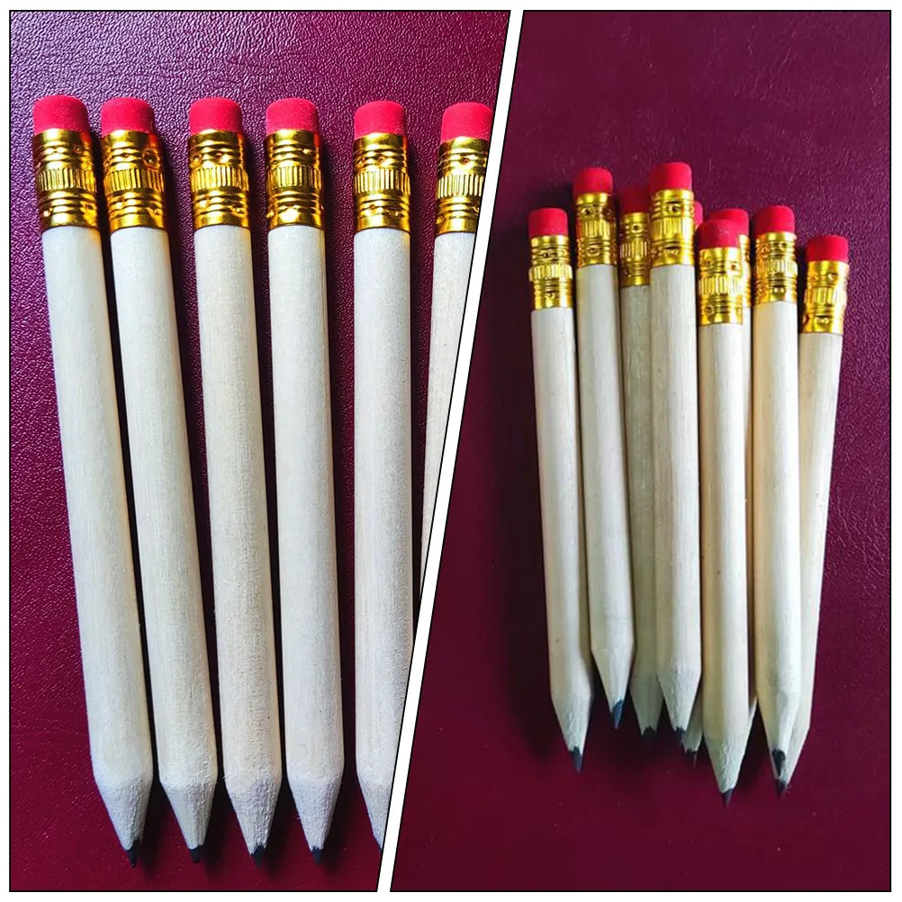 50Pcs 짧은 골프 연필 학생을위한 비 샤프닝 지울 수있는 드로잉 연필 디자이너 건축가 스케치 페인팅