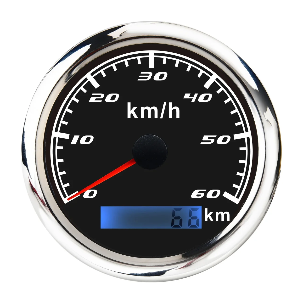 

Universal Speedometer 12V/24V Odometer 85mm 60Km/H LCD Hourmeter Tachometer Backlight Meter with GPS Antenna