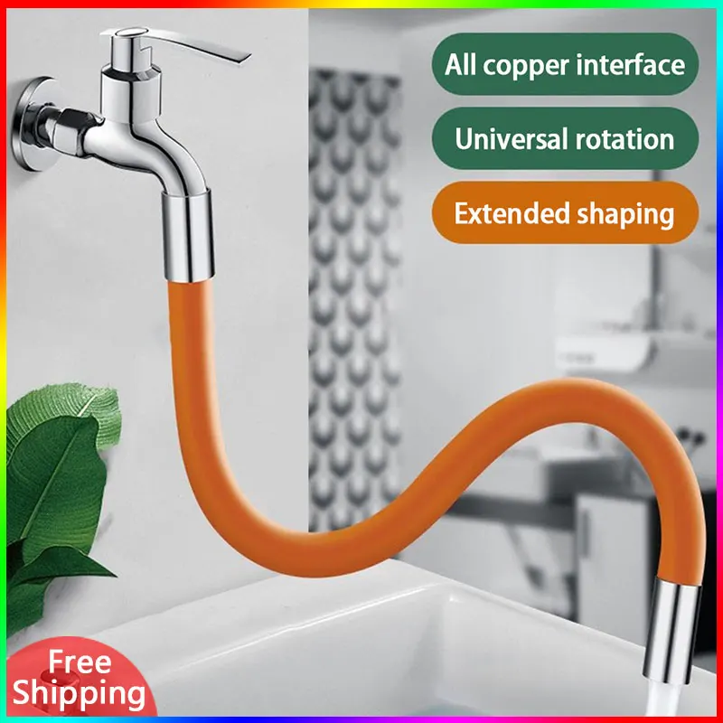 360° Rotation Faucet Extenders 20/30/50CM Flexible Hose Extension Pipe