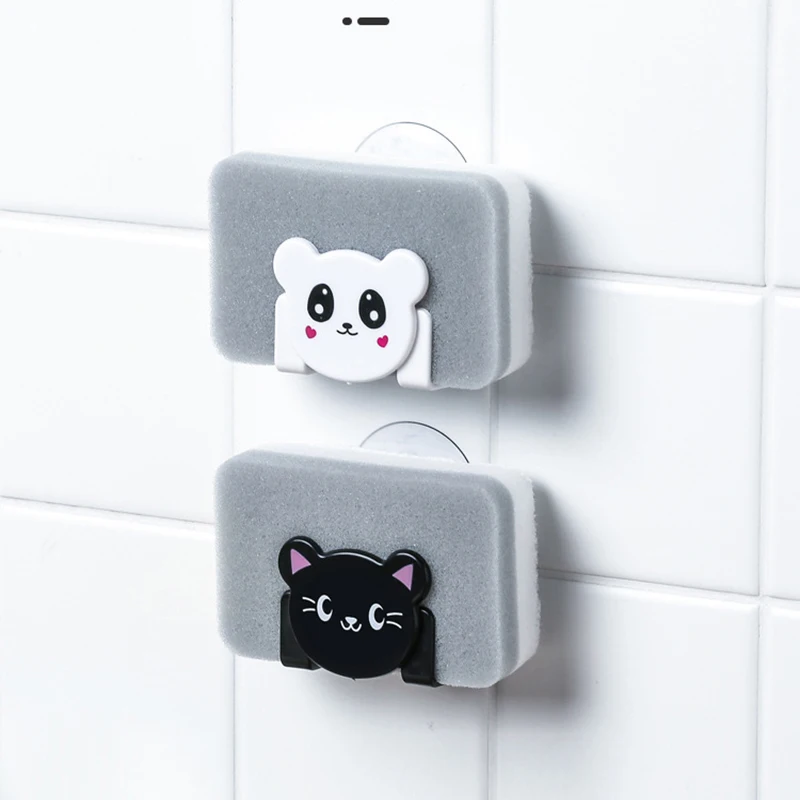 Suction Cup Sink Sponge Holder Sponge Drain Rack Kitchen Storage Hanger