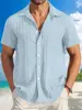 2024 Spring/Summer explosive fashion summer explosive men's fashion striped casual beach shirt Short sleeve lapel urban shirt to 4