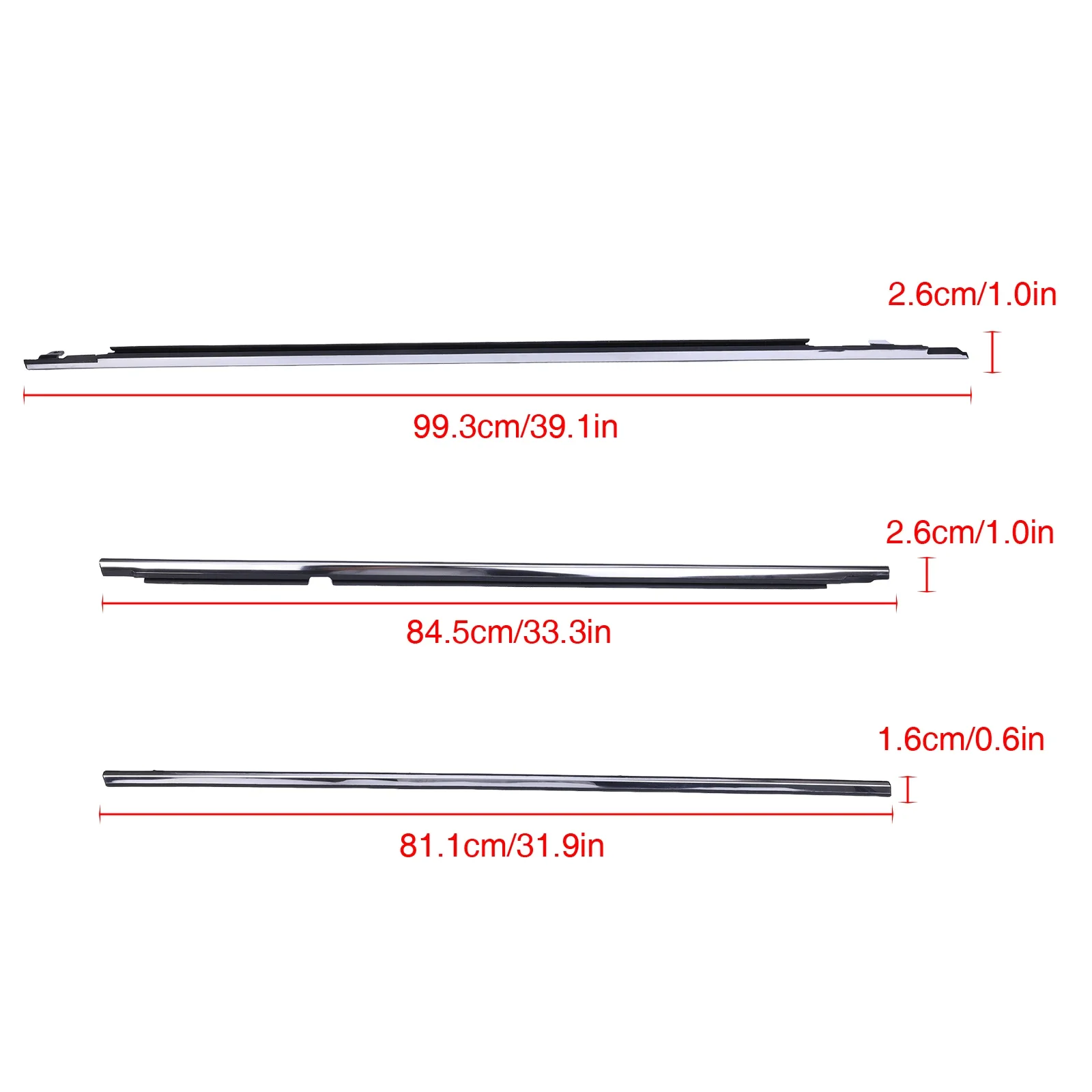 Black Plastic Rubber Door Trim for Toyota Land Cruiser