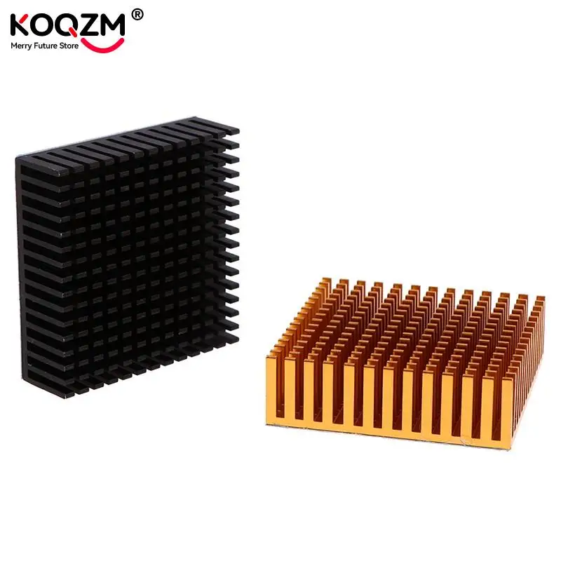 Dissipador de Calor de Alumínio Dissipador de Calor do Radiador Cooler para Chip Eletrônico ic Led Computador com Fita Condutora Térmica 50x50x15 mm - Imagem 4
