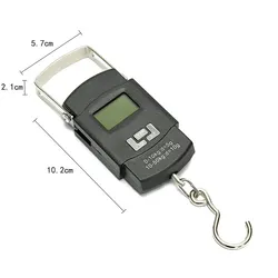 Compact Digital Luggage Scale with LCD Display and Built - in Ruler, 50kg Capacity - 50kg (1pcs   -A)