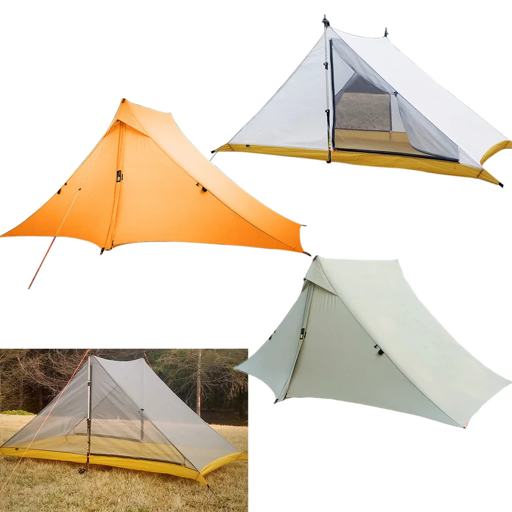 Waterproof  2 Rodless Tent 2 Person Professional 20D Silnylon Tent Oudoor Ultralight Camping Tent 3 4 Season tent