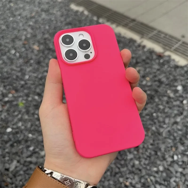 Sleek Matte Candy Solid Color Fluorescent Soft TPU Phone Case