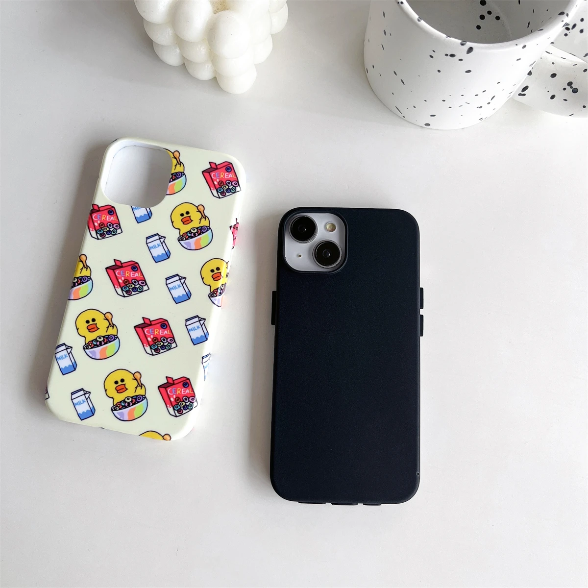 Duckling Pattern Magnetic Two-in-One Film Protective Case for iPhone