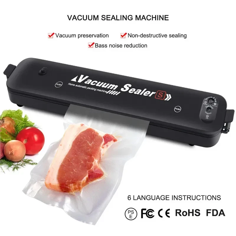Vacuum Sealer Packaging Machine With Free 10pcs Vacuum Bags Food Vacuum Sealer Household Vacuum Food Sealing Machine EU US Plug 2