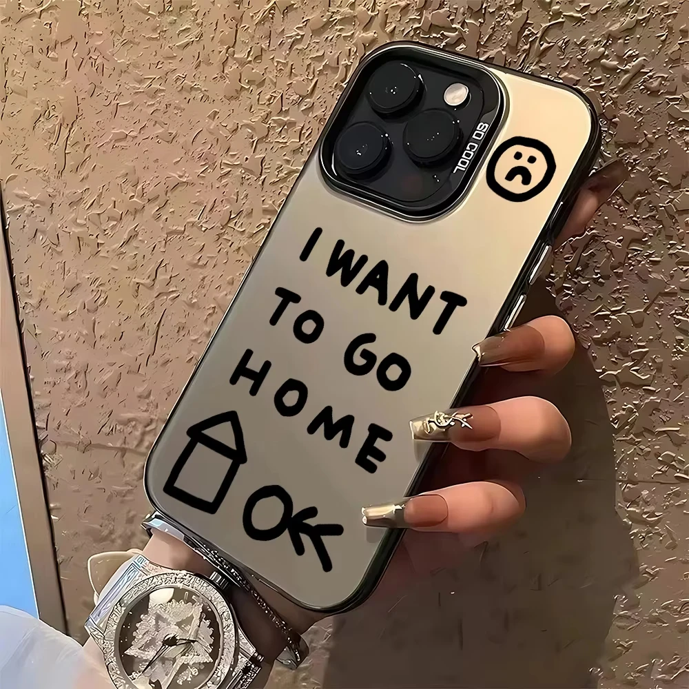 Korean Simple Graffiti Pattern Phone Case Cover
