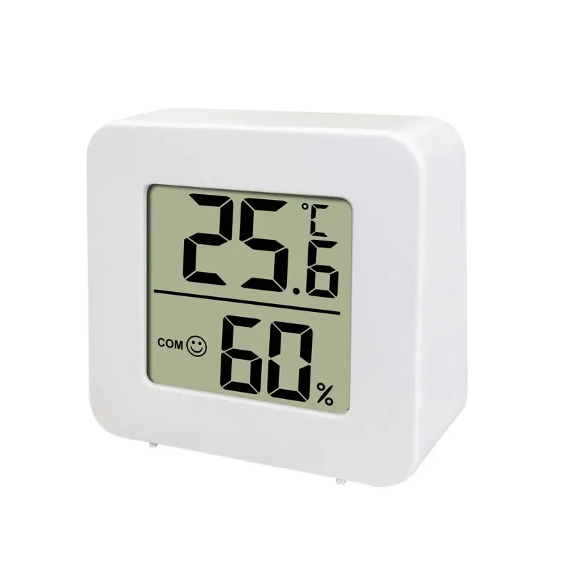 

Indoor Thermometer LCD Smart Hygrometer High Precision Sensor Hygrometer 1.77x1.77x0.63 In Electronic Temperature Humidity Meter