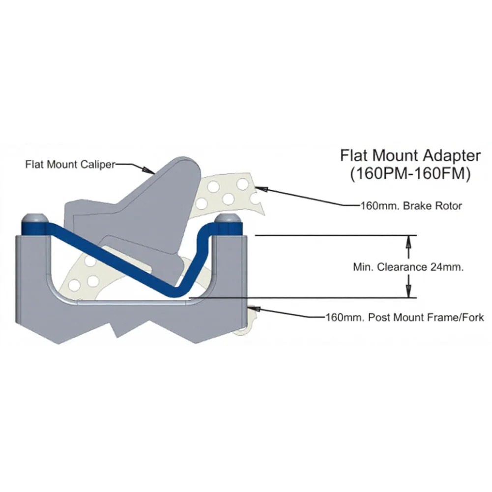 마운트 바이크 브레이크 포스트 마운트-플랫 마운트 어댑터 140mm/160mm 어댑터 포스트 마운트 프레임/포크 대부분의 자전거 산악 자전거용