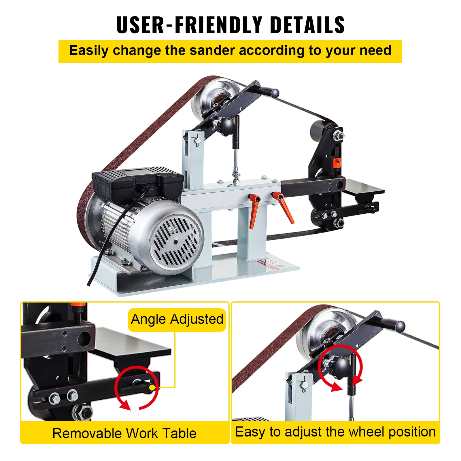1.5KW Electric Belt Sander For Tool Polishing Knife Making