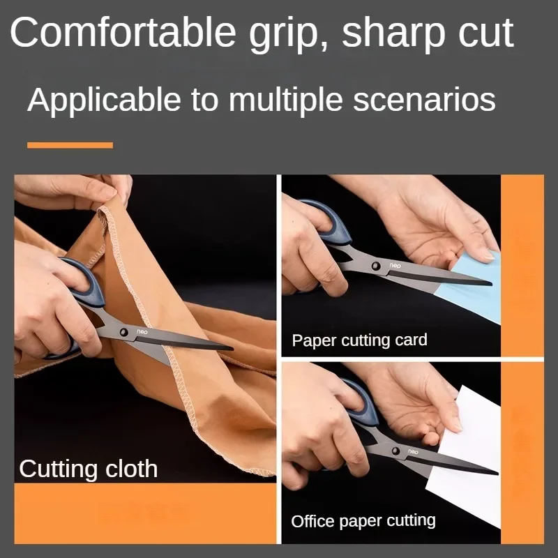 Black blade scissors M&G 160/180mm Rust Proof Sharp Student Paper Cuttings Tailor Household Office Stationery Supplies