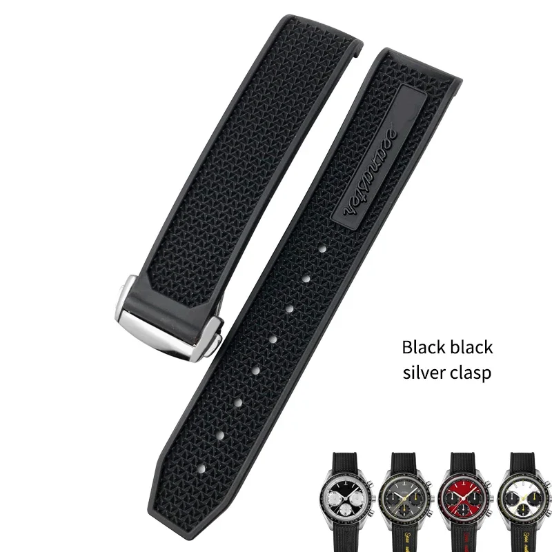 Premium 22mm Soft Silicone Watchband - Natural Rubber Strap