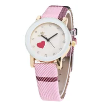 

Women Watch Cool Student Personality Quartz Casual Peach Heart Diamond-Studded Small Xiangge Fashion Watch