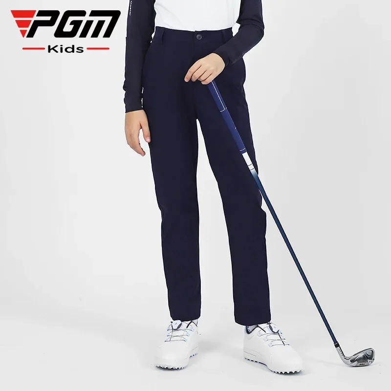 PGM Golf Boys Pants Summer Youth Elastic Belt Trousers Golf Wear for Kids KUZ161