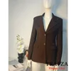 TRAFZA Women Vintage Elegant Blazer Pant Set Buttons Blazer + Bucket Pants New 2025 Fashion Spring Commuter Casual Blazer Set 6
