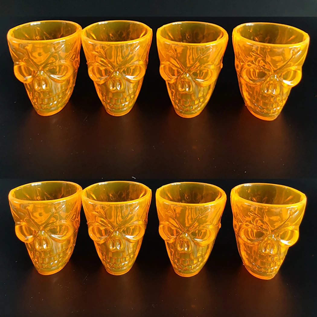 8PCS Halloween Wine Cup Plastic Water Cup Drinking Cup Desktop Decor Bar Party Supplies Bar
