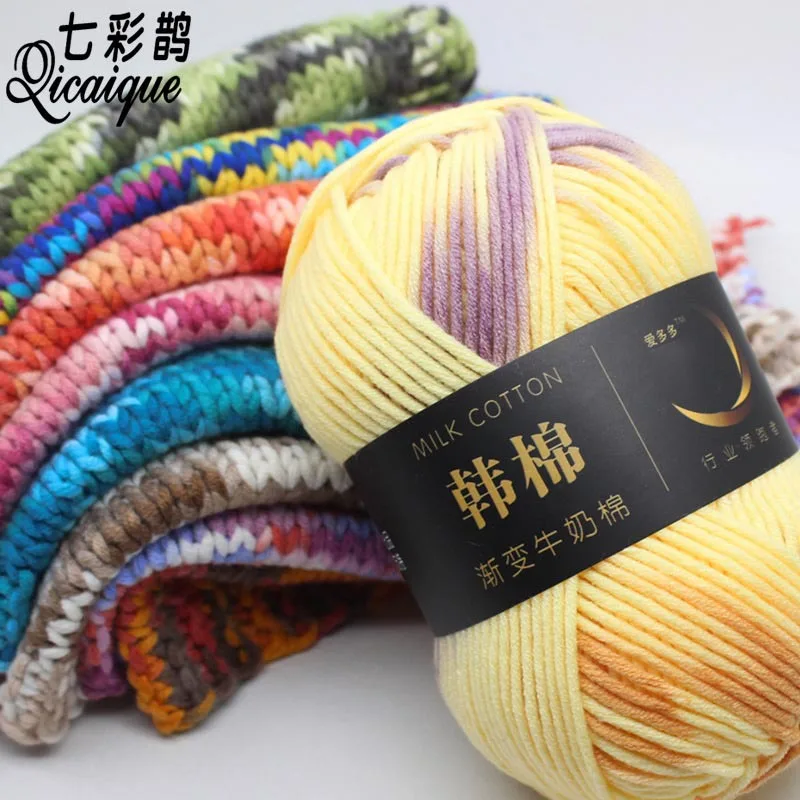 7 Spessi Amanti Del Cotone Coreano Intrecciati A Mano Sciarpa Cappello Linea All'Ingrosso Cotone Coreano Gradiente Bovini. Lana Di Latte
