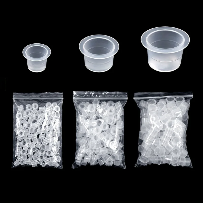 100pcs Disposable Tattoo Ink Cups Durable & Sanitary 10/13/15mm Sizes for Tattoo Machines Perfect for Professional Artists