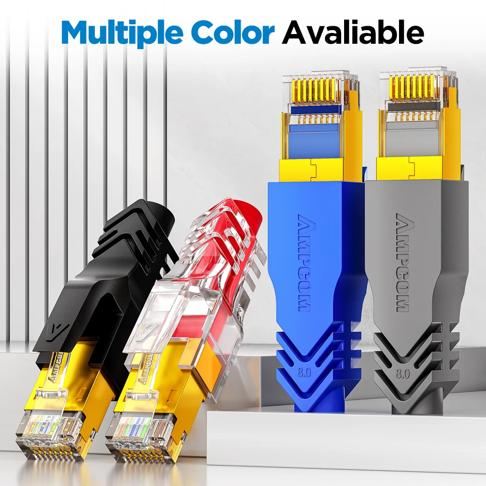 AMPCOM Ethernet Network Cable Strain Relief Boots Cable RJ45 Connector Plug Covers 6.5/7.5/8.0mm for CAT8 CAT7 CAT6A CAT6 CAT5E - 2